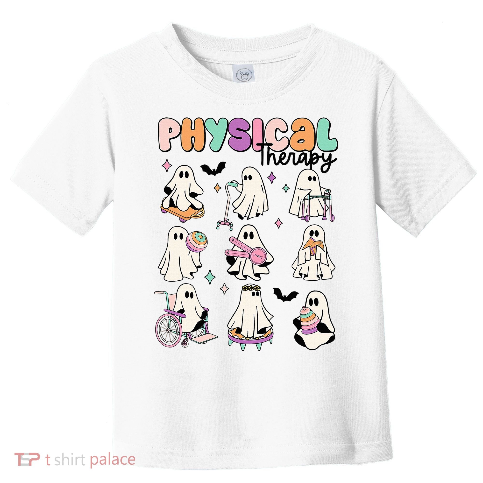 Retro Physical Therapy Halloween Ghosts Spooky PT Toddler T-Shirt