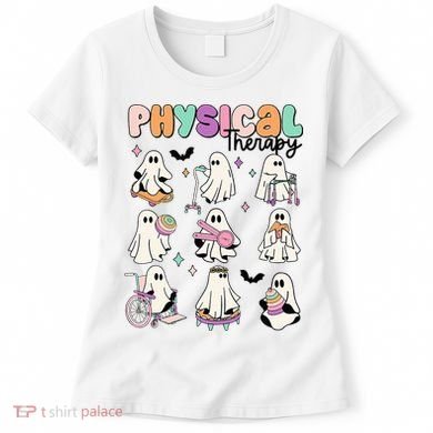 Retro Physical Therapy Halloween Ghosts Spooky PT Women's T-Shirt