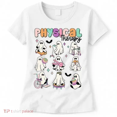 Retro Physical Therapy Halloween Ghosts Spooky PT Women's T-Shirt