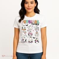 Retro Physical Therapy Halloween Ghosts Spooky PT Women's T-Shirt thumb 4