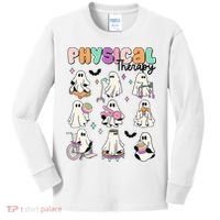 Retro Physical Therapy Halloween Ghosts Spooky PT Kids Long Sleeve Shirt thumb 0
