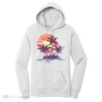 Retro Palm Trees Beach Sunset Tropical Summer Women's Hoodie thumb 0
