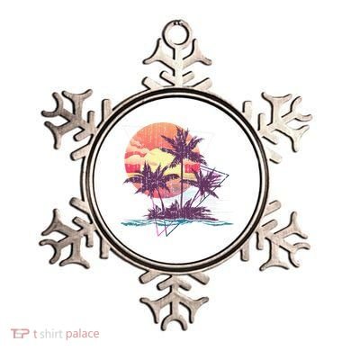 Retro Palm Trees Beach Sunset Tropical Summer Ornament