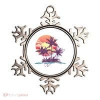 Retro Palm Trees Beach Sunset Tropical Summer Ornament thumb 0