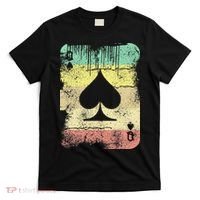 Retro Poker Texas Hold'Em Queen Of Spades Vintage Poker T-Shirt thumb 0