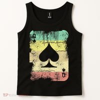 Retro Poker Texas Hold'Em Queen Of Spades Vintage Poker Tank Top thumb 2