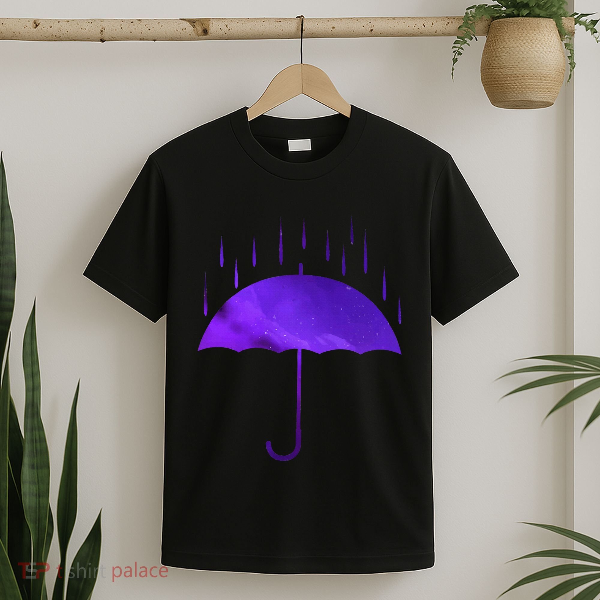 Rain Purple Umbrella Violet Favorite Color T-Shirt