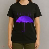 Rain Purple Umbrella Violet Favorite Color T-Shirt thumb 4