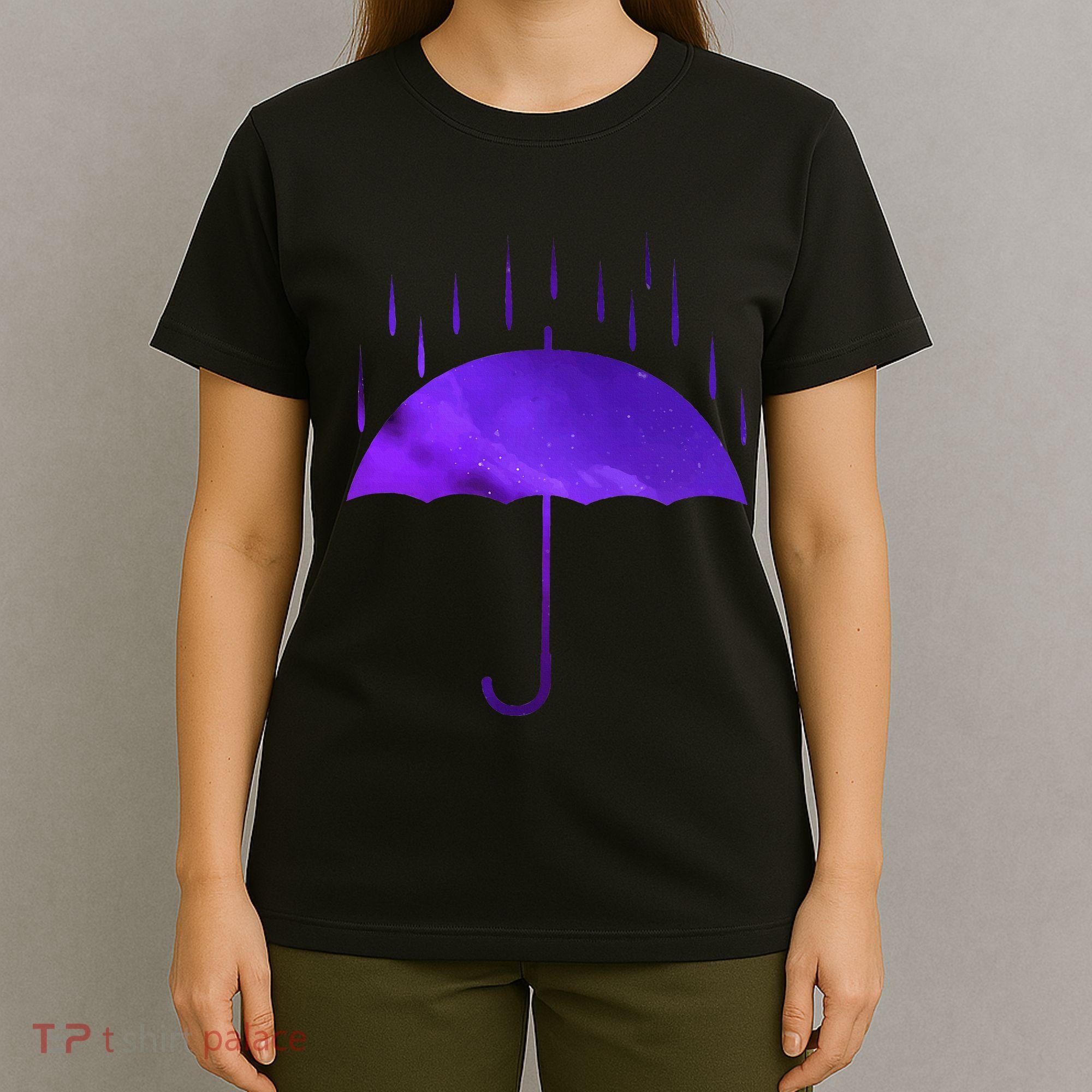 Rain Purple Umbrella Violet Favorite Color T-Shirt