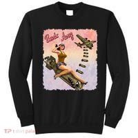 Retro Pin Up Girl Bombs Away Retro Sweatshirt thumb 0