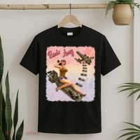 Retro Pin Up Girl Bombs Away Retro T-Shirt thumb 2