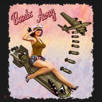 Retro Pin Up Girl Bombs Away Retro Women's Tank Top thumb 5