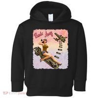 Retro Pin Up Girl Bombs Away Retro Toddler Hoodie thumb 0