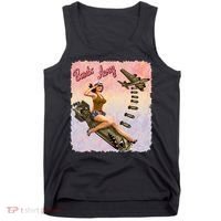 Retro Pin Up Girl Bombs Away Retro Tank Top thumb 0