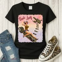 Retro Pin Up Girl Bombs Away Retro Women's T-Shirt thumb 3