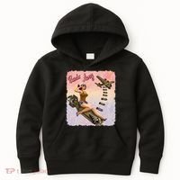 Retro Pin Up Girl Bombs Away Retro Kids Hoodie thumb 0