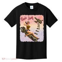Retro Pin Up Girl Bombs Away Retro Kids T-Shirt thumb 0