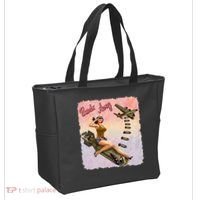 Retro Pin Up Girl Bombs Away Retro Tote Bag thumb 2
