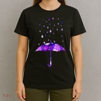 Rain Purple Umbrella For Violet Favorite Color T-Shirt thumb 4