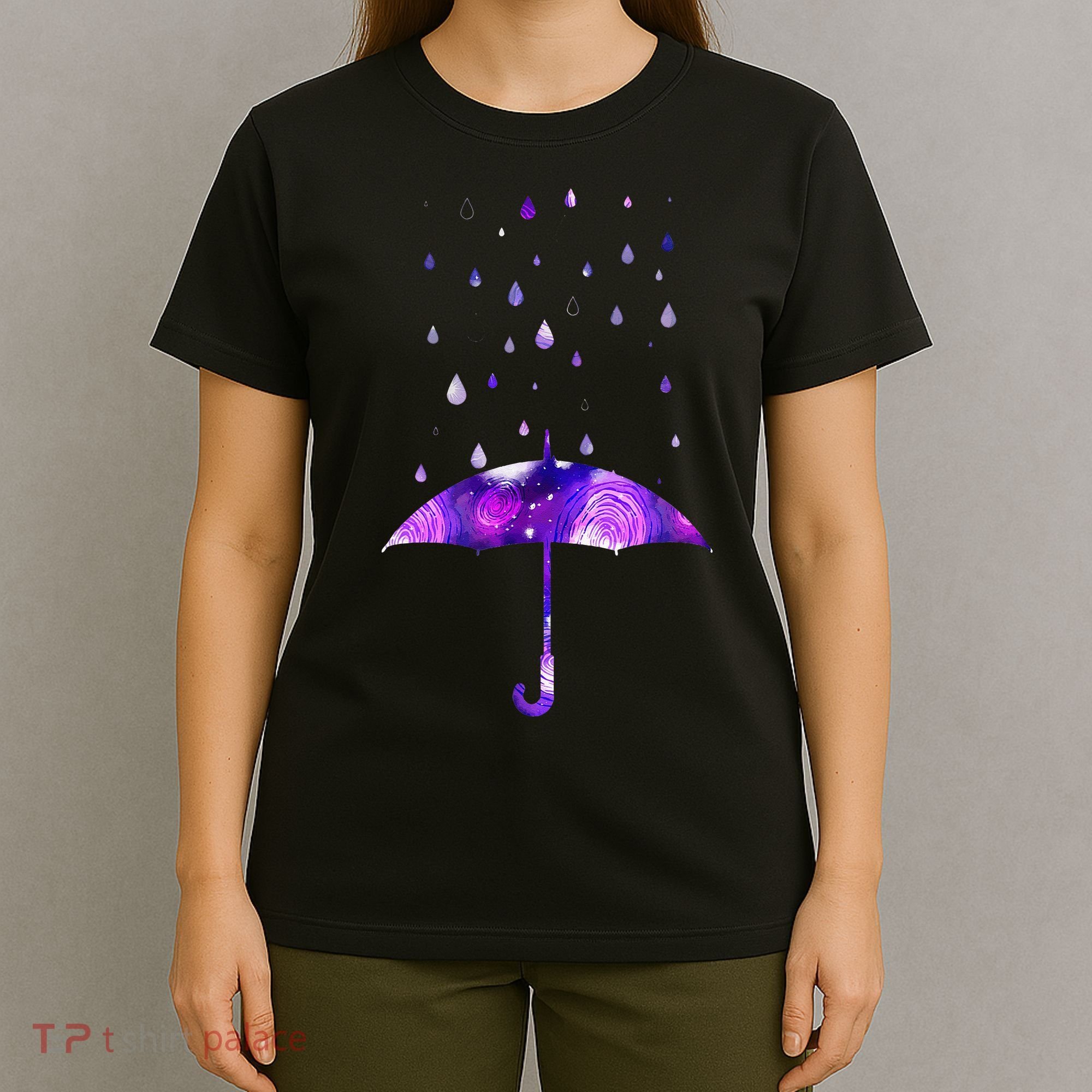 Rain Purple Umbrella For Violet Favorite Color T-Shirt