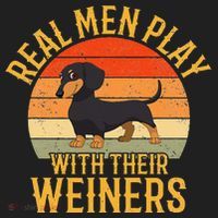 Real Play With Their Weiners Funny Dachshund Dog Beanie thumb 2