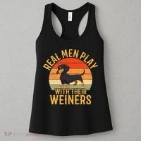 Real Play With Their Weiners Funny Dachshund Dog Women's Tank Top thumb 3
