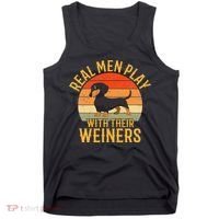 Real Play With Their Weiners Funny Dachshund Dog Tank Top thumb 0