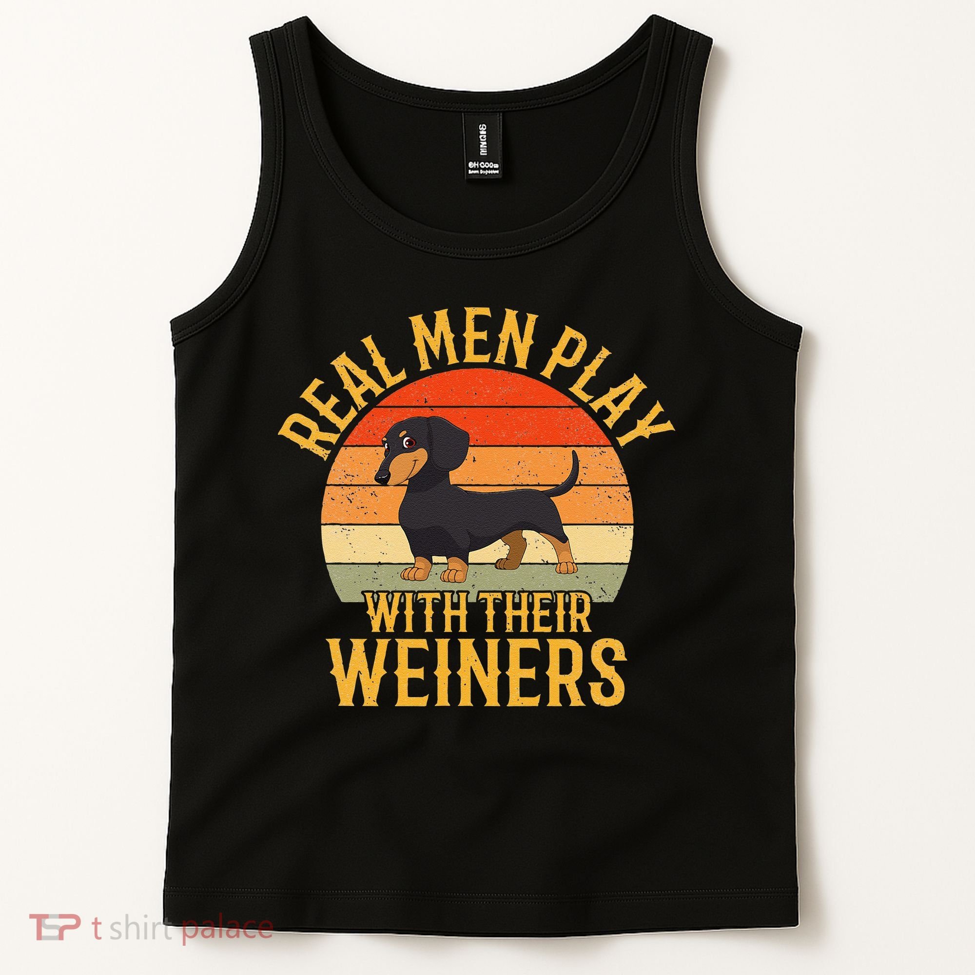Real Play With Their Weiners Funny Dachshund Dog Tank Top