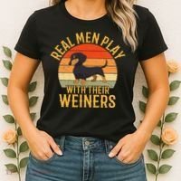 Real Play With Their Weiners Funny Dachshund Dog Women's T-Shirt thumb 2