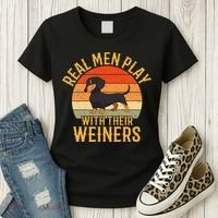 Real Play With Their Weiners Funny Dachshund Dog Women's T-Shirt thumb 3