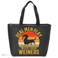 Real Play With Their Weiners Funny Dachshund Dog Tote Bag thumb 0