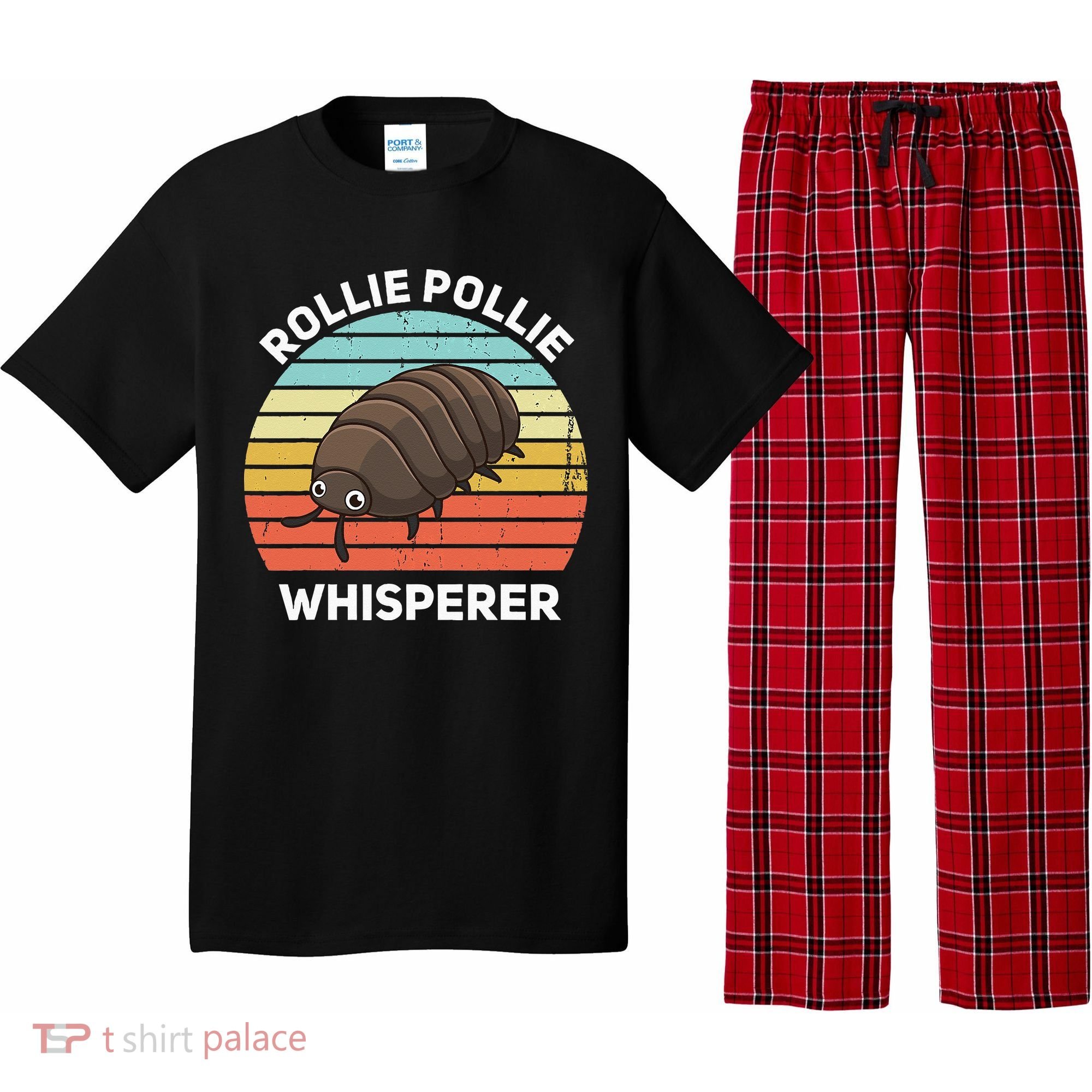 Rollie Pollie Whisperer Funny Isopod Kawaii Rollie Pollie Pajama Set