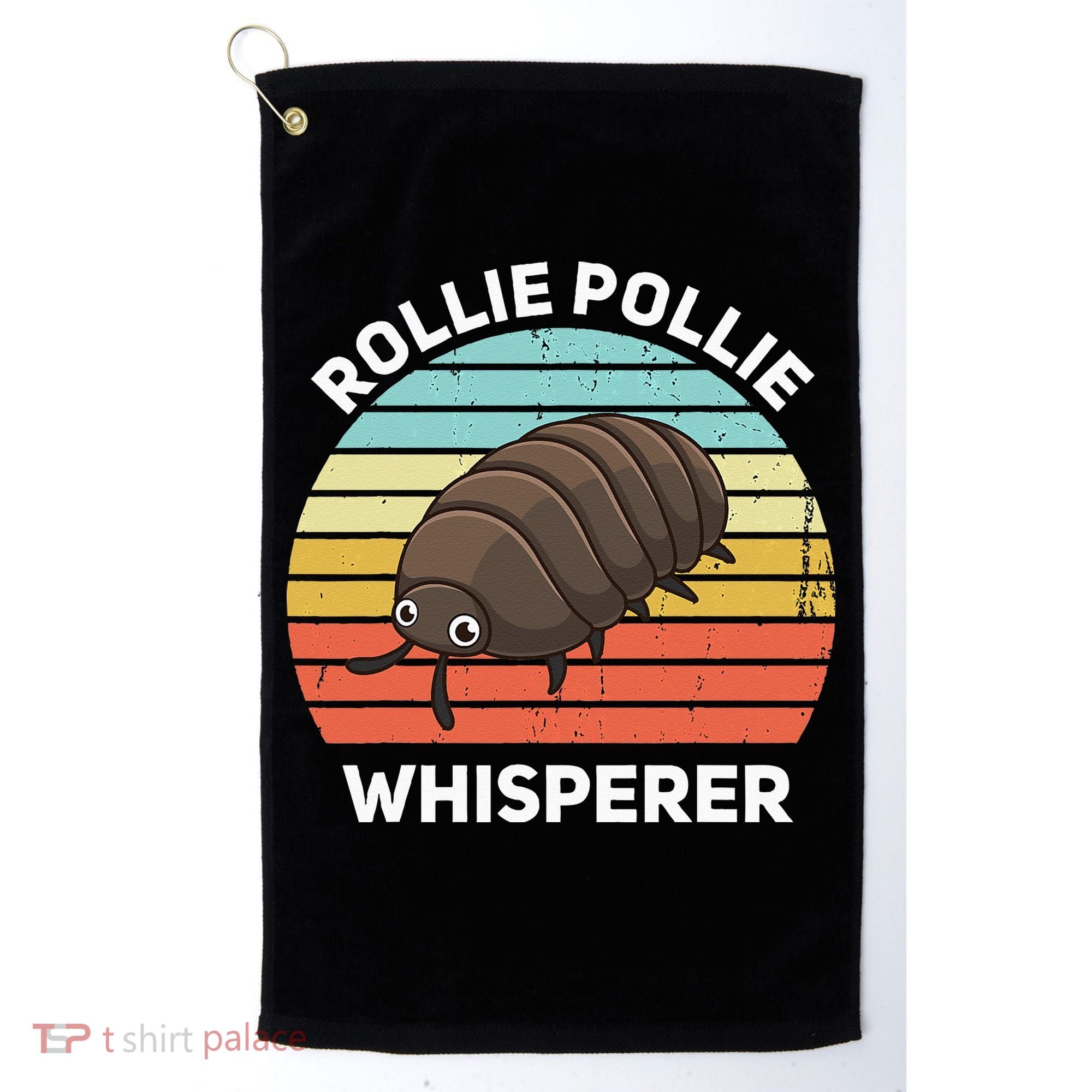 Rollie Pollie Whisperer Funny Isopod Kawaii Rollie Pollie Golf Towel