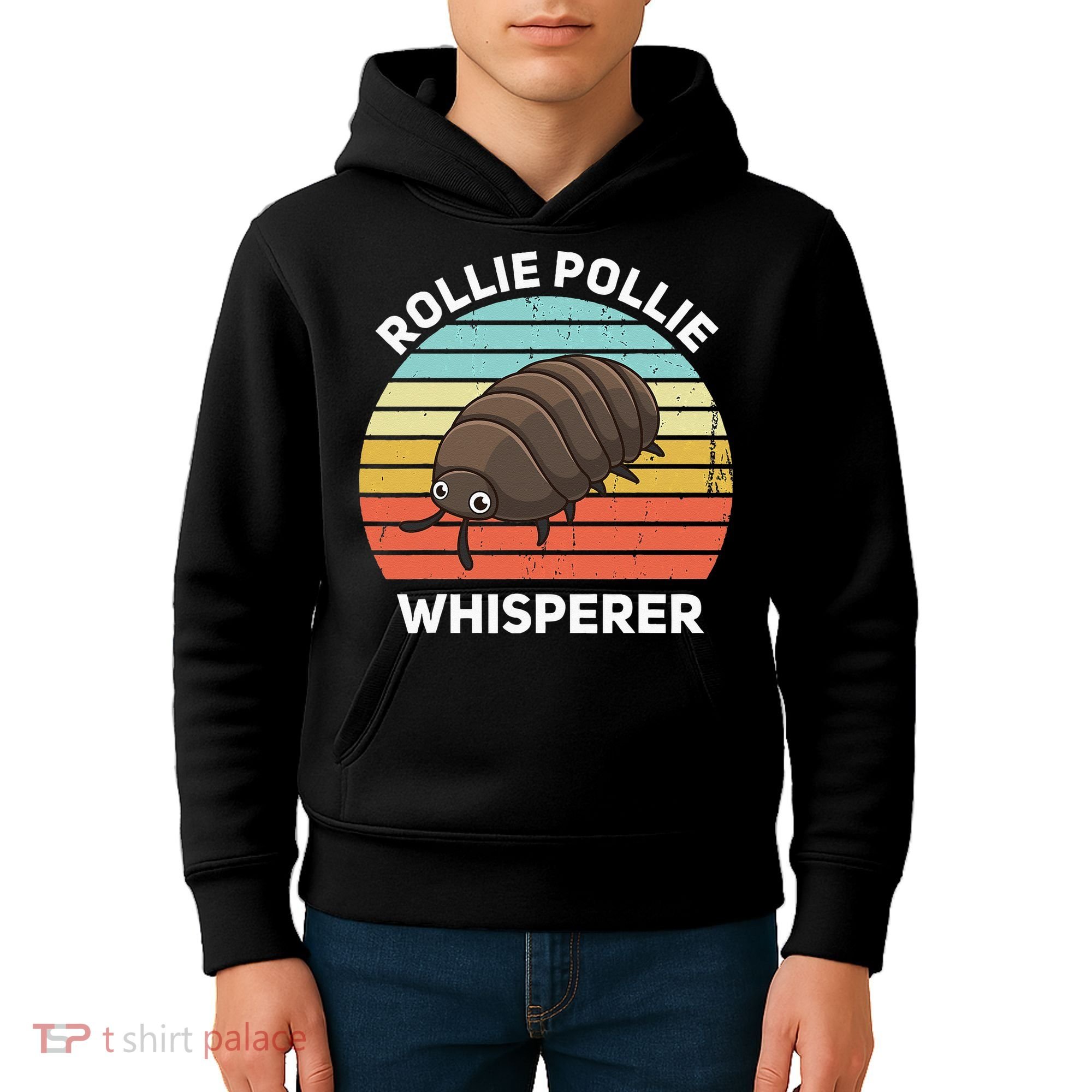 Rollie Pollie Whisperer Funny Isopod Kawaii Rollie Pollie Kids Hoodie