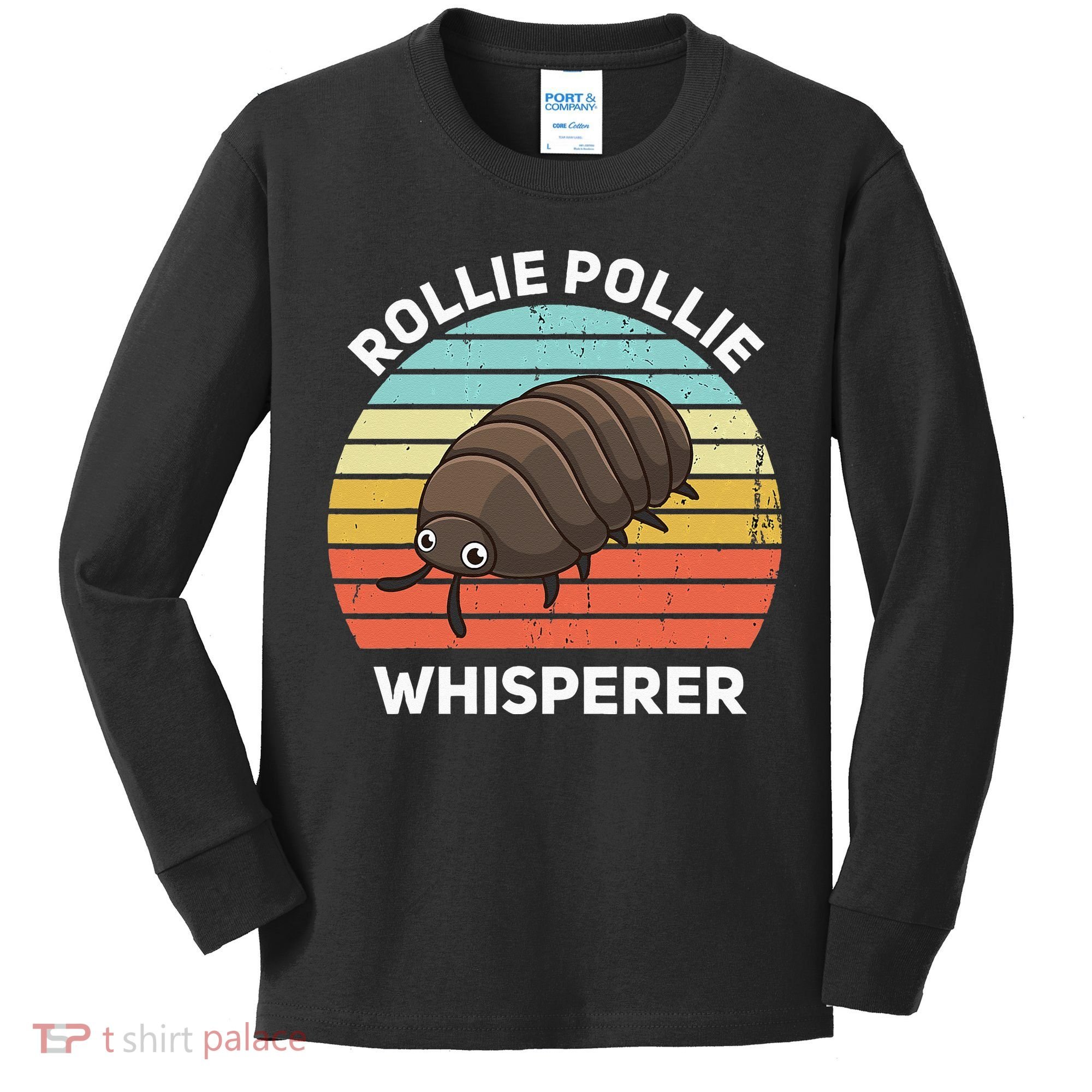 Rollie Pollie Whisperer Funny Isopod Kawaii Rollie Pollie Kids Long Sleeve Shirt