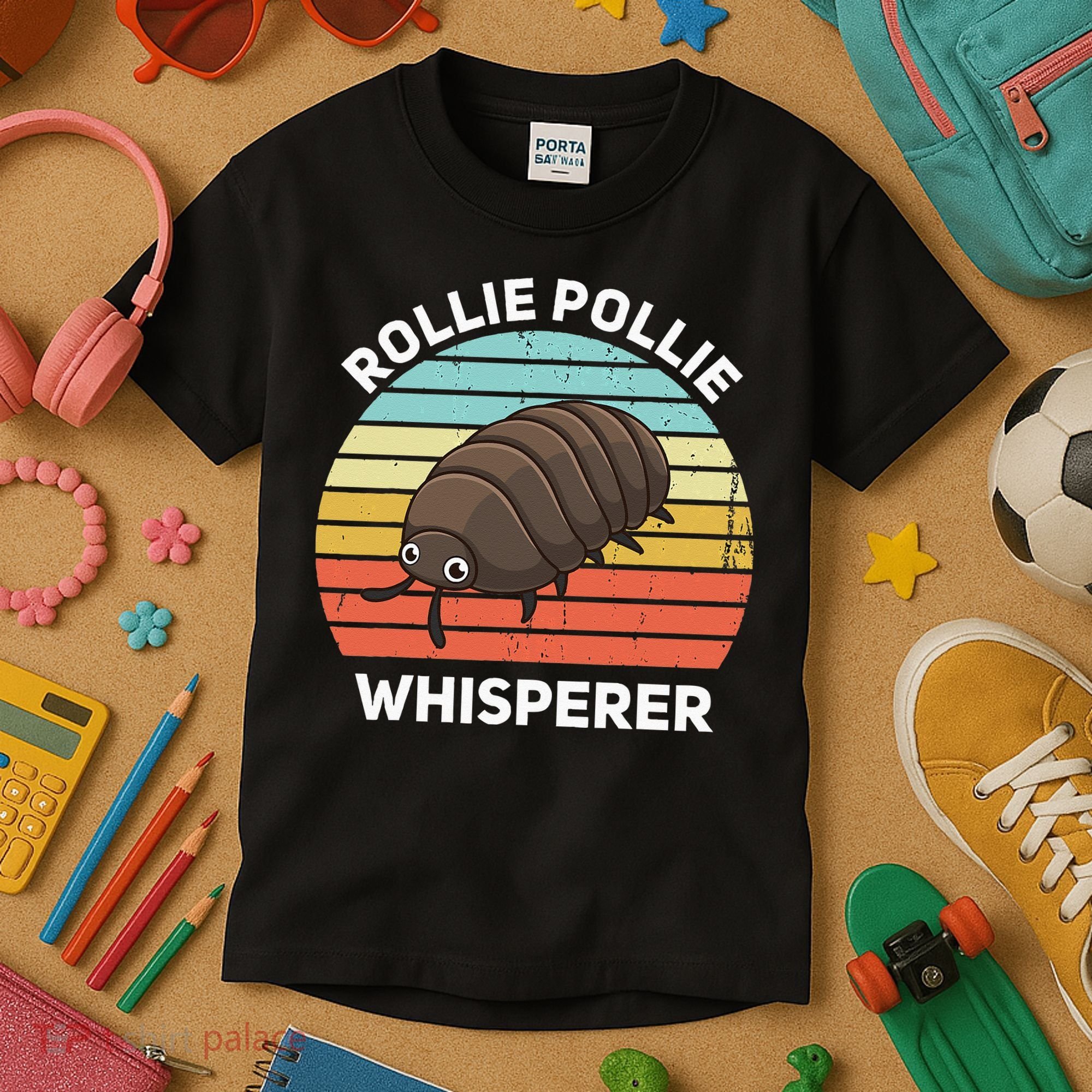 Rollie Pollie Whisperer Funny Isopod Kawaii Rollie Pollie Kids T-Shirt