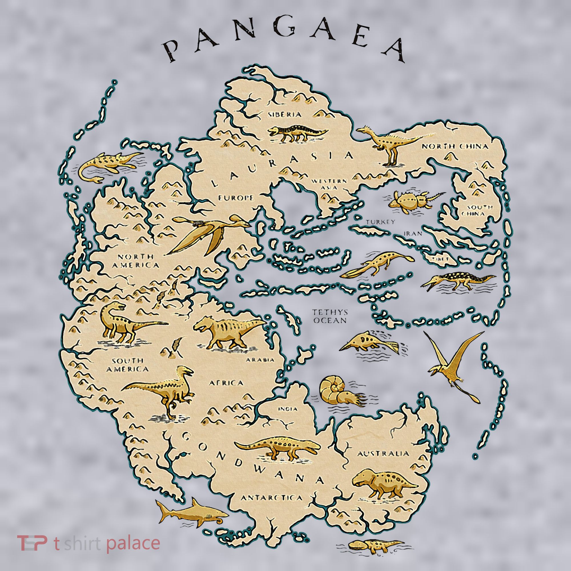 Reunite Pangaea World Map History Geology Earth Geologist Women's Sweatshirt