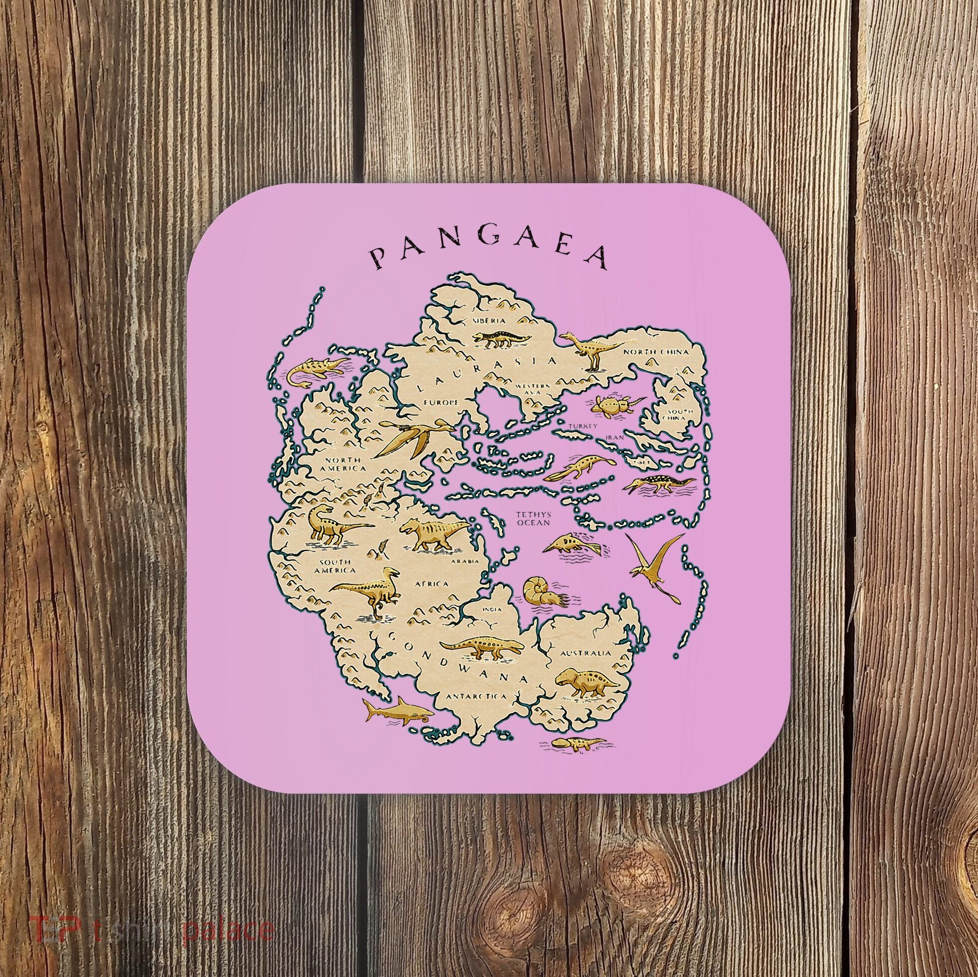 Reunite Pangaea World Map History Geology Earth Geologist Coaster