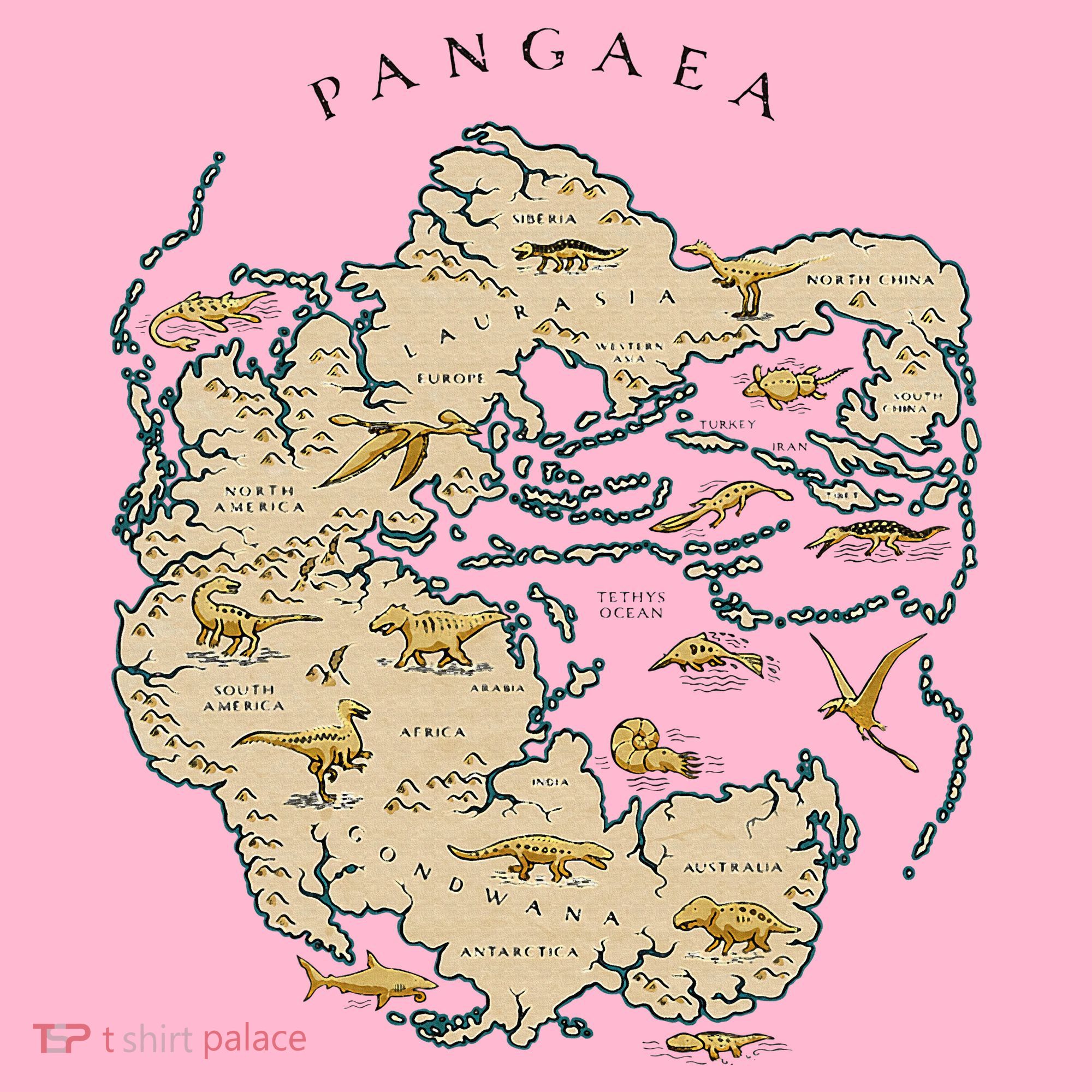 Reunite Pangaea World Map History Geology Earth Geologist Coaster