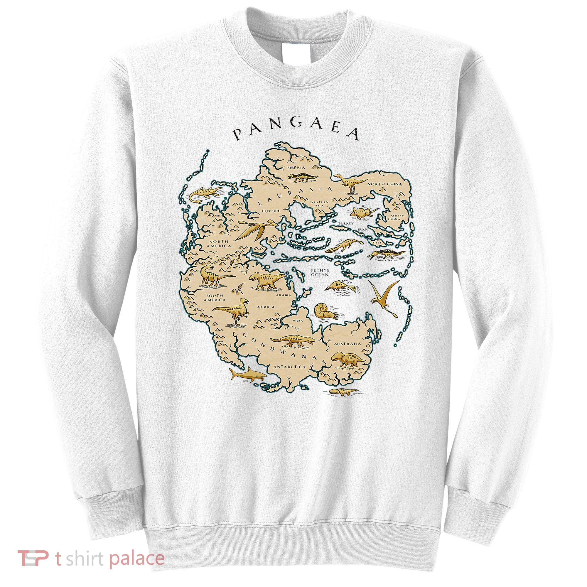 Reunite Pangaea World Map History Geology Earth Geologist Sweatshirt