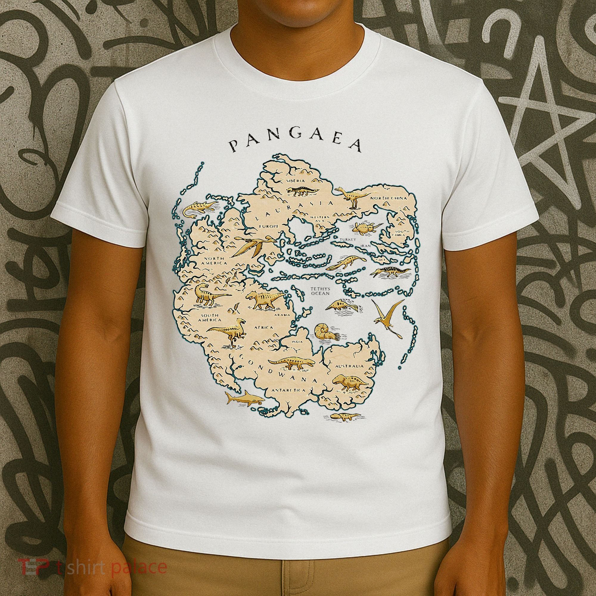 Reunite Pangaea World Map History Geology Earth Geologist T-Shirt