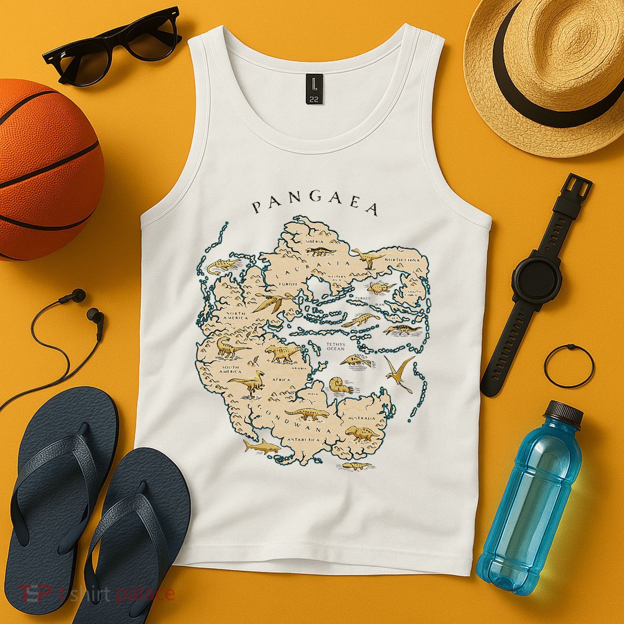 Reunite Pangaea World Map History Geology Earth Geologist Tank Top