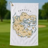 Reunite Pangaea World Map History Geology Earth Geologist Golf Towel thumb 1