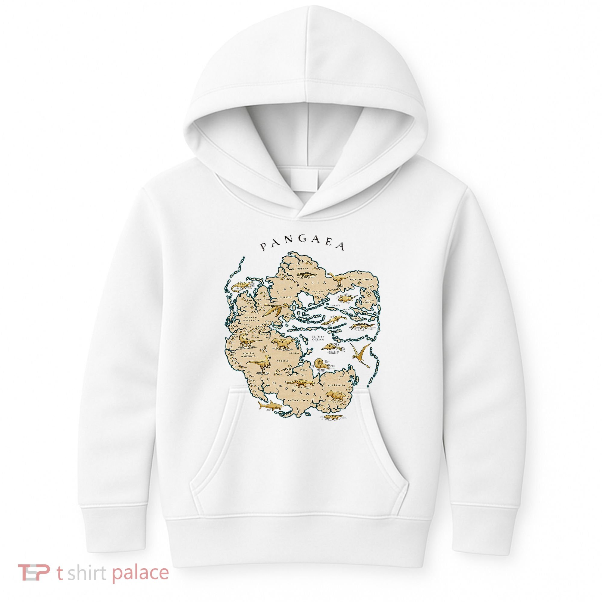 Reunite Pangaea World Map History Geology Earth Geologist Kids Hoodie
