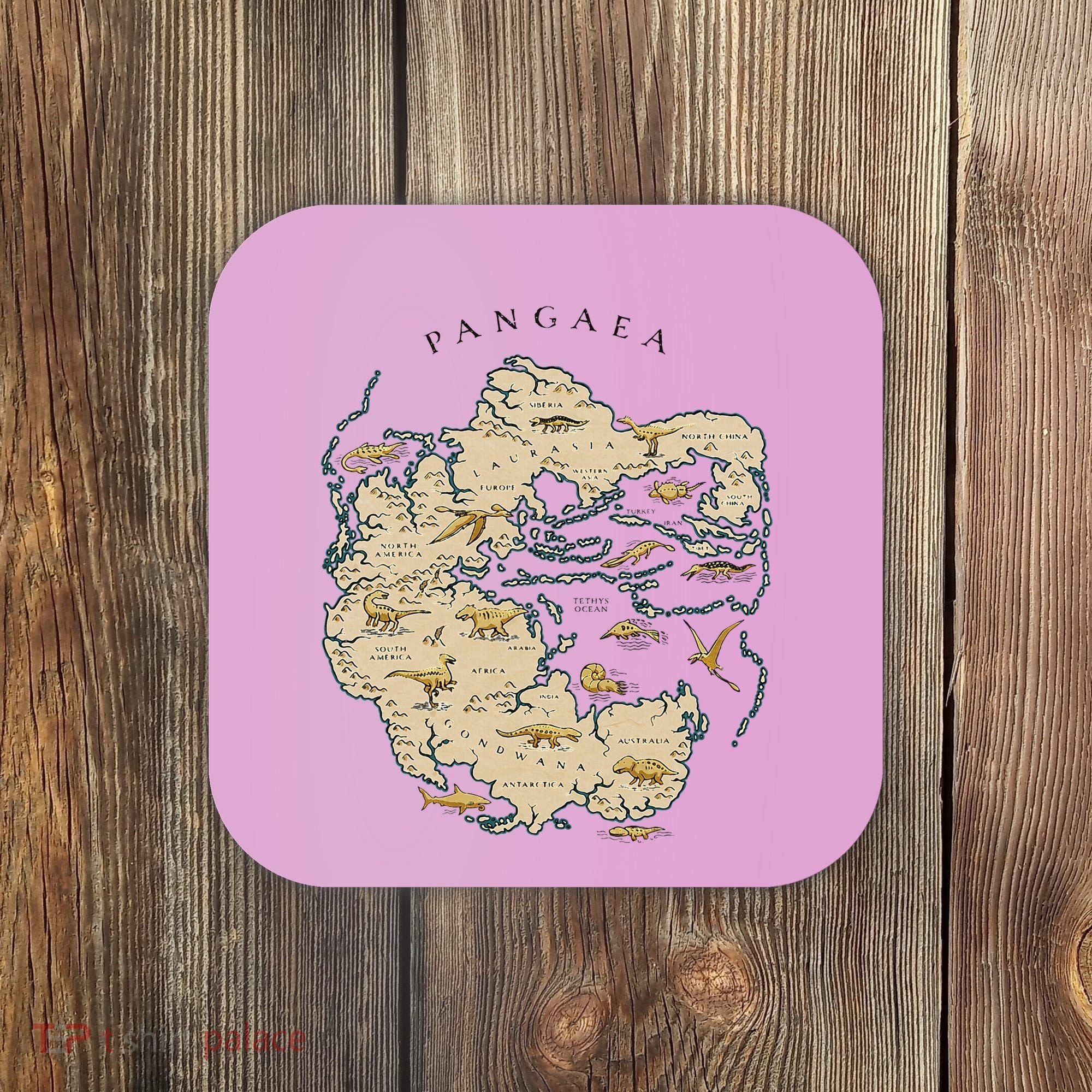 Reunite Pangaea World Map History Geology Earth Geologist Coaster