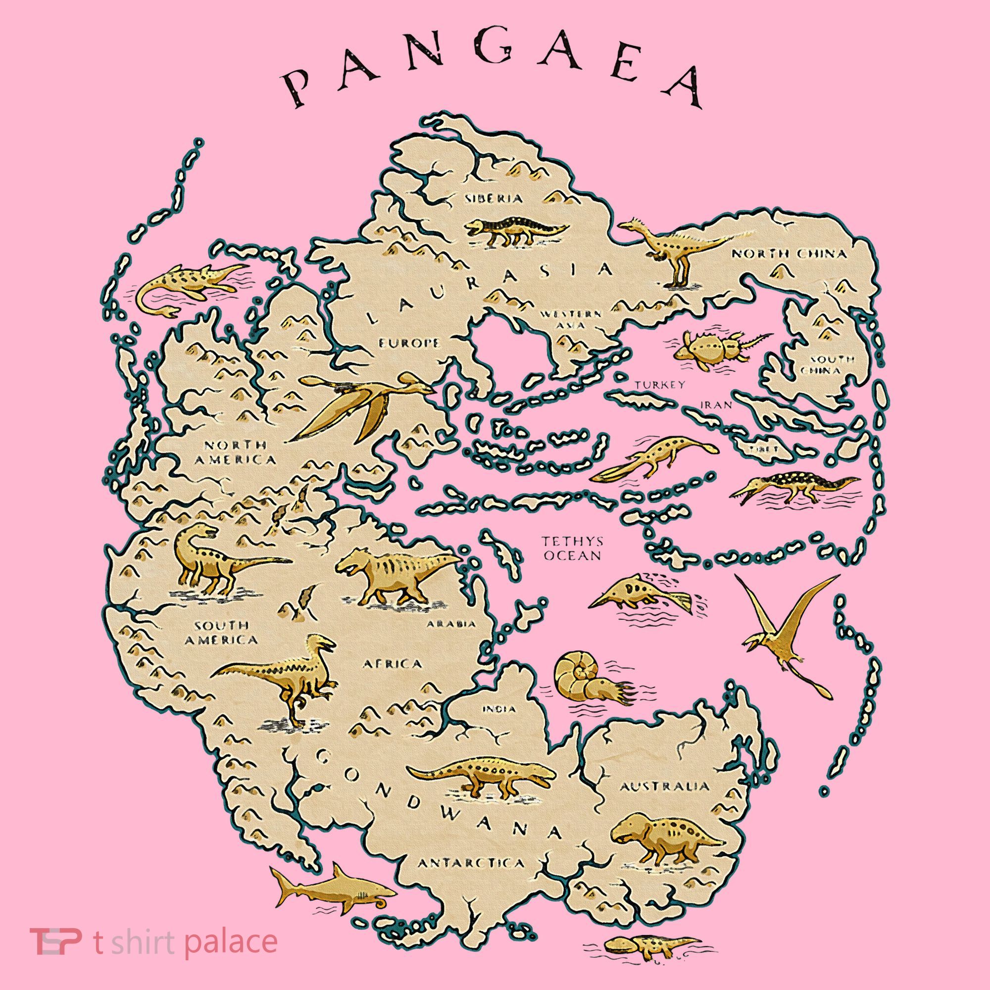 Reunite Pangaea World Map History Geology Earth Geologist Coaster
