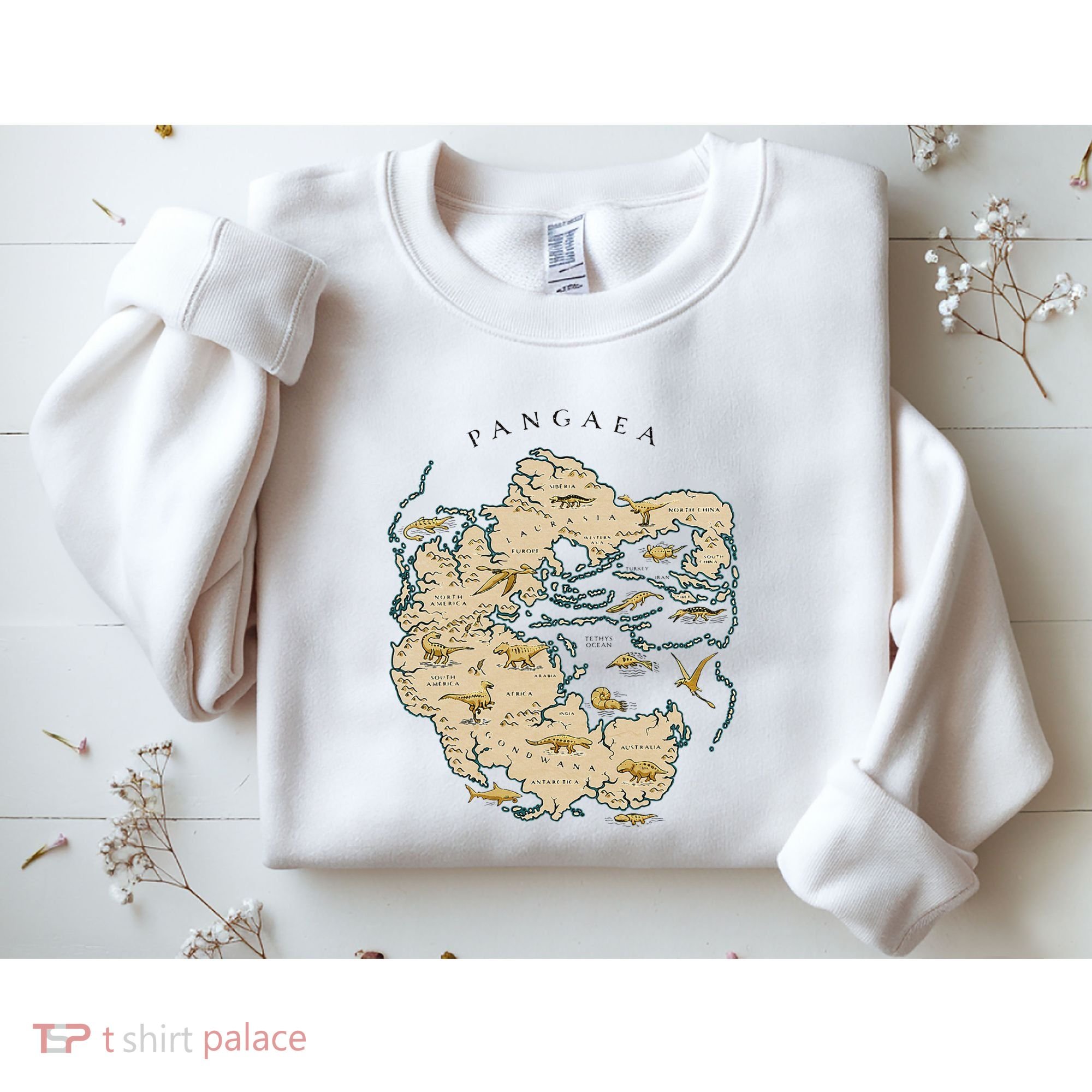 Reunite Pangaea World Map History Geology Earth Geologist Sweatshirt