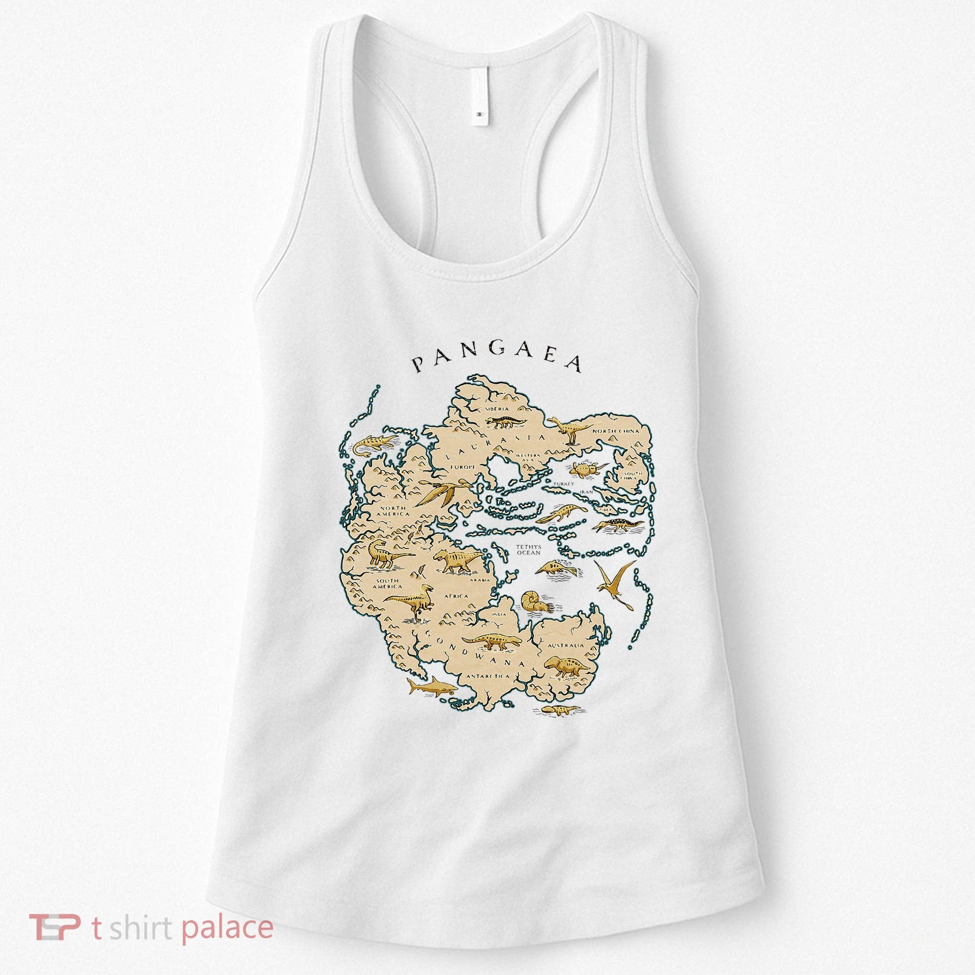 Reunite Pangaea World Map History Geology Earth Geologist Women's Tank Top