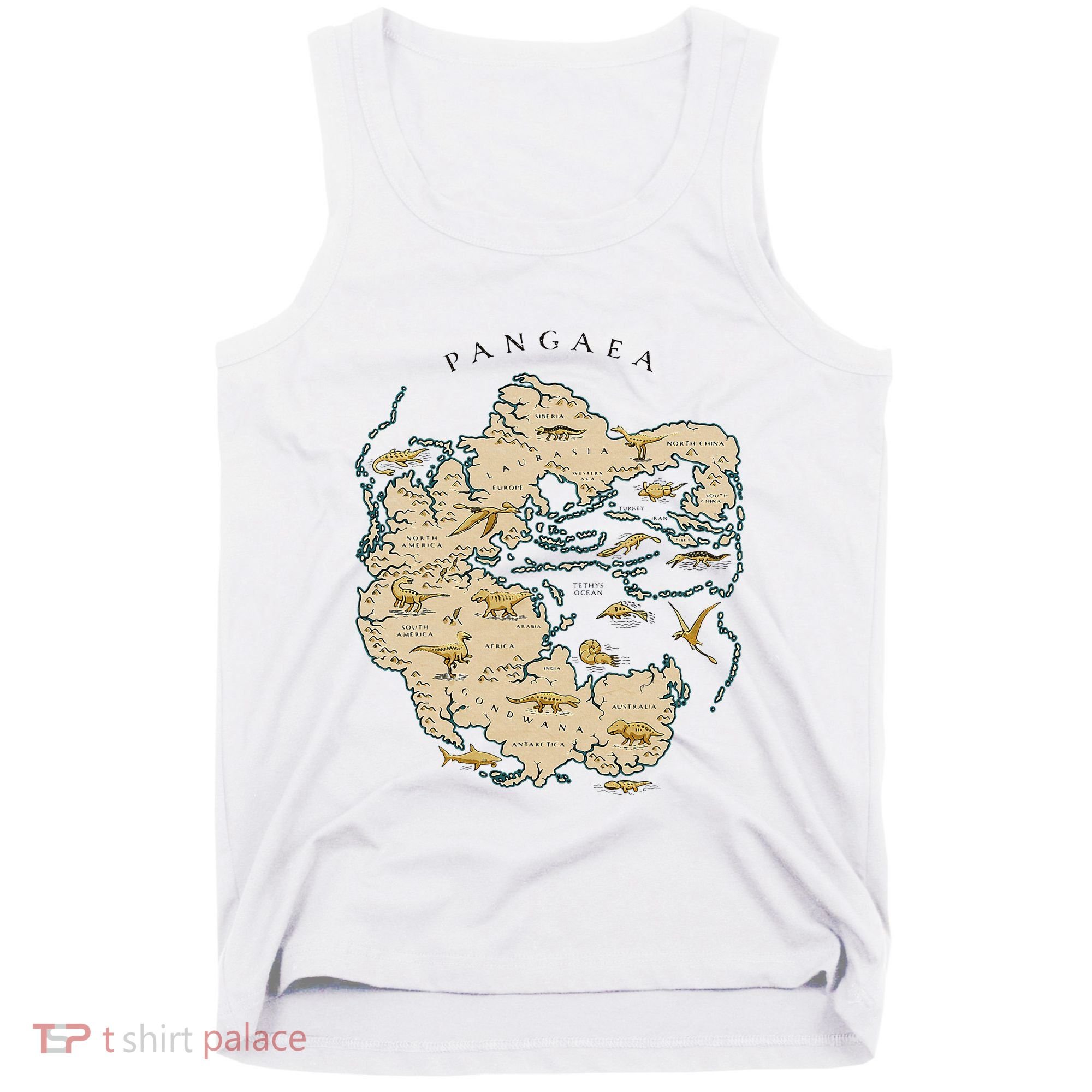 Reunite Pangaea World Map History Geology Earth Geologist Tank Top