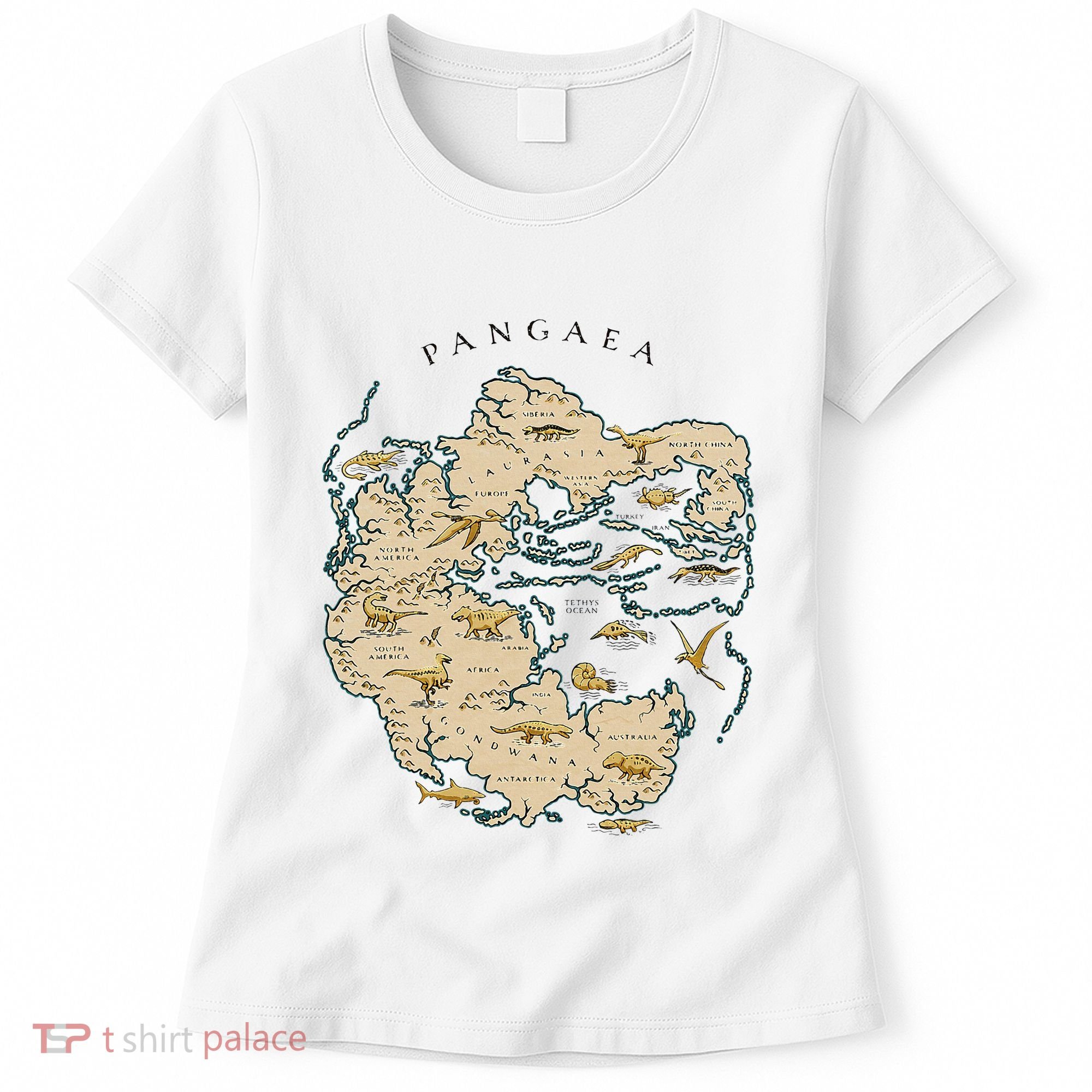Reunite Pangaea World Map History Geology Earth Geologist Women's T-Shirt